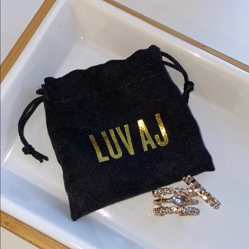 gold LUV AJ rings